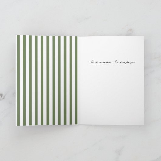 Green hand drawn bare tree heartfelt kaart (Binnen)