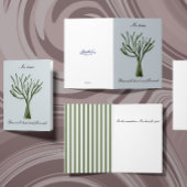 Green hand drawn bare tree heartfelt kaart