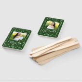 Green Hand Drawn Doodle Style Graduation 2 Photo Handwaaier (Niet-gemonteerd)