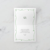 Green Hand Drawn Doodle Style Graduation Quirky Bedankkaart (Binnen)