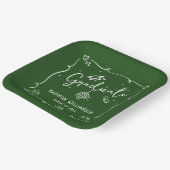 Green Hand Drawn Doodles Style Graduation Quirky Papieren Bordje (Gebogen)