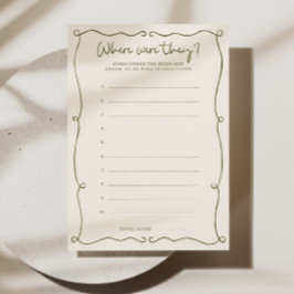 Green Hand-Drawn Waar waren ze Game Kaart