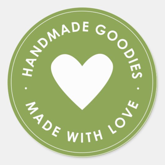 Green Handmade Goodies Sticker (Voorkant)