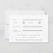 Green Hannah Suite RSVP-kaart RSVP Kaartje (Achterkant)