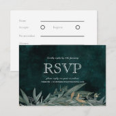 Green Hannah Suite RSVP-kaart RSVP Kaartje (Voorkant / Achterkant)