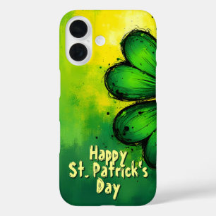 Green, Happiness & Joy - Happy St. Patrick's Day! iPhone 16 Hoesje