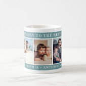  Green Happy Birthday Best Dad Ever Photo Collage Koffiemok (Center)