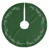 Green Happy Birthday Jesus Kerstboom Rok (Voorkant)