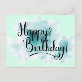 Green Happy Birthday Post Kaart