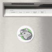 Green Happy Cute Hedegel Magneet (Insitu (Vaatwasser))