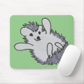 Green Happy Cute Hedégel Mousepad Muismat (Met muis)