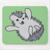 Green Happy Cute Hedégel Mousepad Muismat (Voorkant)