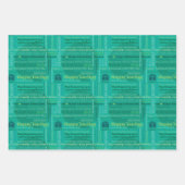 Green Happy Days-inpakpapier Inpakpapier Vel (Voorkant 3)