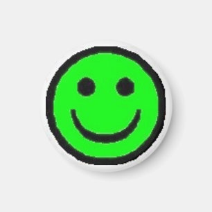 Green Happy Face Magneet