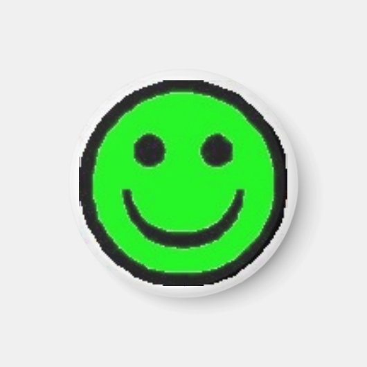 Green Happy Face Magneet (Voorkant)