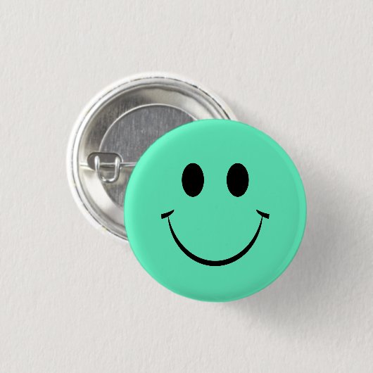Green Happy Face Ronde Button 3,2 Cm (Voorkant /achterkant)