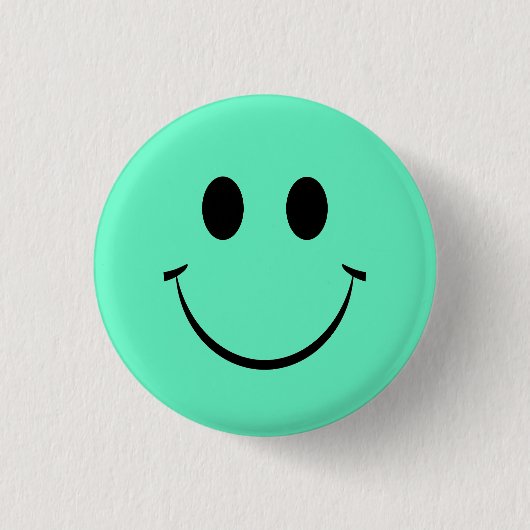 Green Happy Face Ronde Button 3,2 Cm (Voorkant)