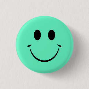 Green Happy Face Ronde Button 3,2 Cm