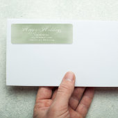 Green Happy Holiday Kalligrafie Script Aangepast Etiket