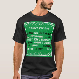 Green Happy Kwanzaa Zeven dagen na Kwanzaa T-shirt