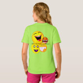 Green Happy Robot Giggle Leuk T-shirt (Achterkant volledig)