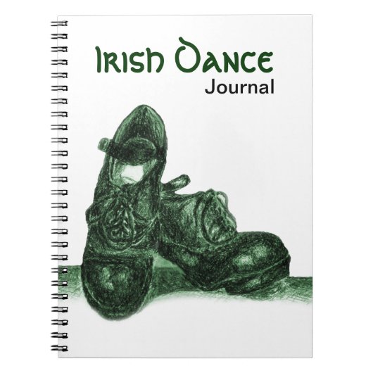 Green Hardschoenen Irish Dance Journal-laptop Notitieboek (Voorkant)