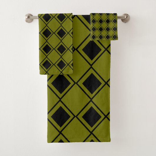Green Harlequin Bad Handdoek (Insitu)
