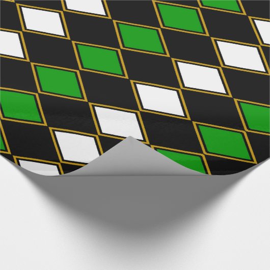 Green Harlequin Cadeaupapier (Hoek)