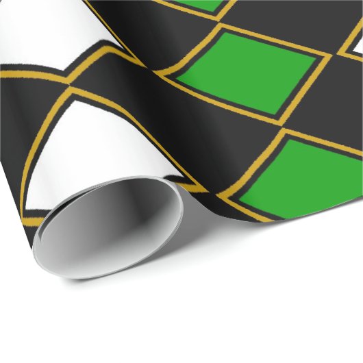 Green Harlequin Cadeaupapier (Rol Hoek)