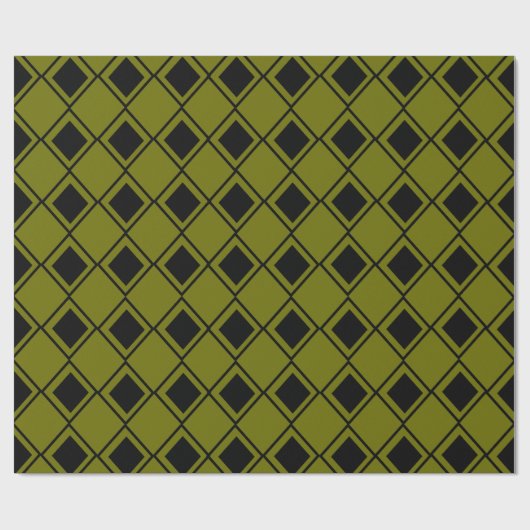 Green Harlequin Cadeaupapier (Vlak)