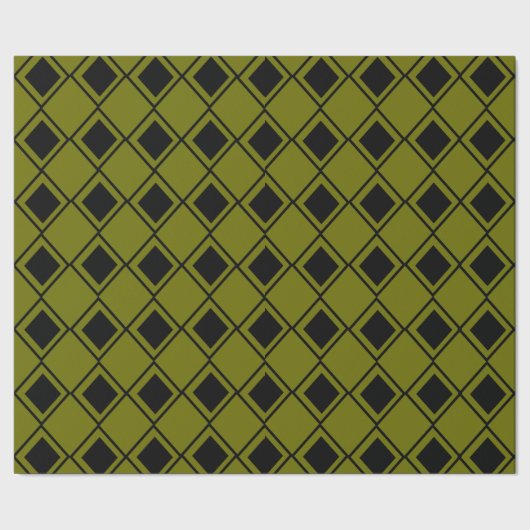 Green Harlequin Cadeaupapier (Zoom)