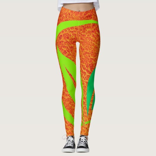 Green Harmony Leaf Leggings (Voorkant)