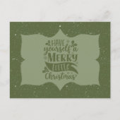 Green Have Yourself A Merry Little Christmas Scrip Briefkaart (Voorkant)