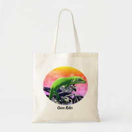 Green Hawaiian Gecko Rider Custom Quote, ZKA Tote Bag