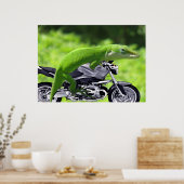 Green Hawaiian Gecko Rider Poster (Keuken)