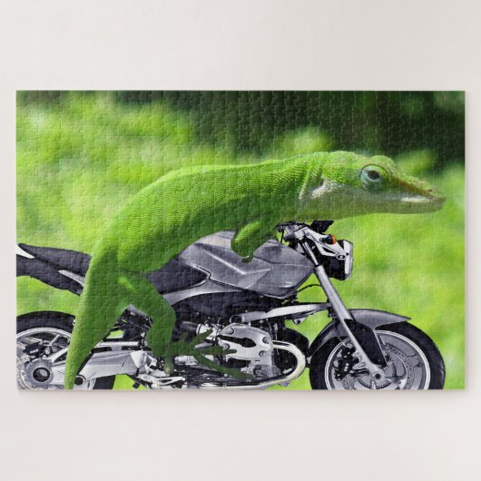 Green Hawaiian Gecko Rider Puzzle Legpuzzel (Horizontaal)