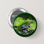 Green Hawaiian Gecko Rider Ronde Button 5,7 Cm (Voorkant /achterkant)