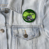 Green Hawaiian Gecko Rider Ronde Button 5,7 Cm (In situ)