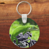 Green Hawaiian Gecko Rider Sleutelhanger (Voorkant)