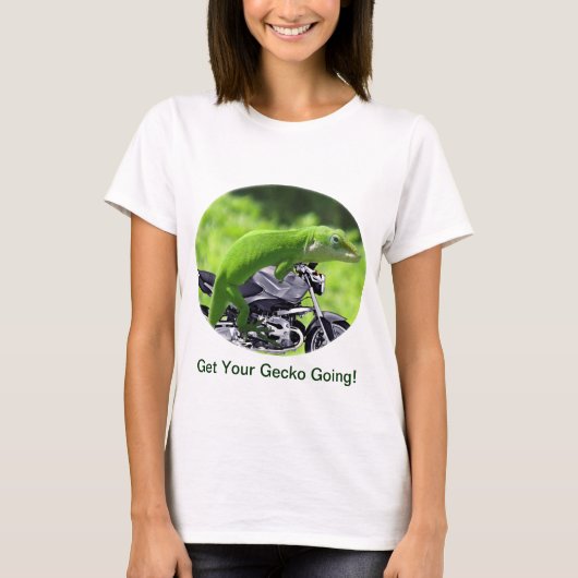 Green Hawaiian Gecko Rider T-shirt (Voorkant)