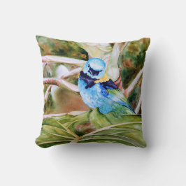 Green-head Tanager Waterverf Fine Art Pillow Kussen
