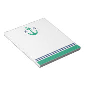 Green Heart Anchor Monogram Notitieblok (Schuin)