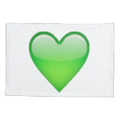 Green Heart - Emoji Kussensloop (Achterkant)