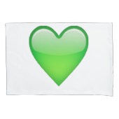 Green Heart - Emoji Kussensloop (Voorkant)