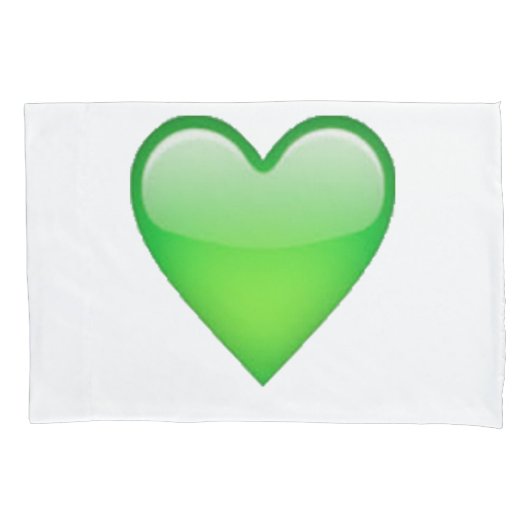 Green Heart - Emoji Kussensloop (Voorkant)