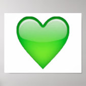 Green Heart - Emoji Poster (Voorkant)