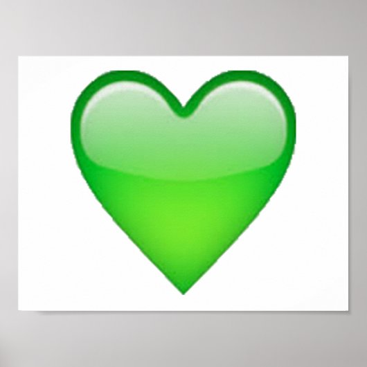 Green Heart - Emoji Poster (Voorkant)