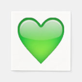 Green Heart - Emoji Servetten (Voorkant)