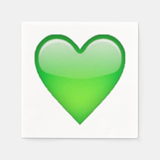 Green Heart - Emoji Servetten (Voorkant)