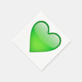 Green Heart - Emoji Servetten (Hoek)